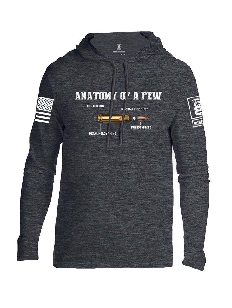 Battleraddle Anatomy Of A Pew White Sleeves Men Cotton Thin Cotton Lightweight Hoodie