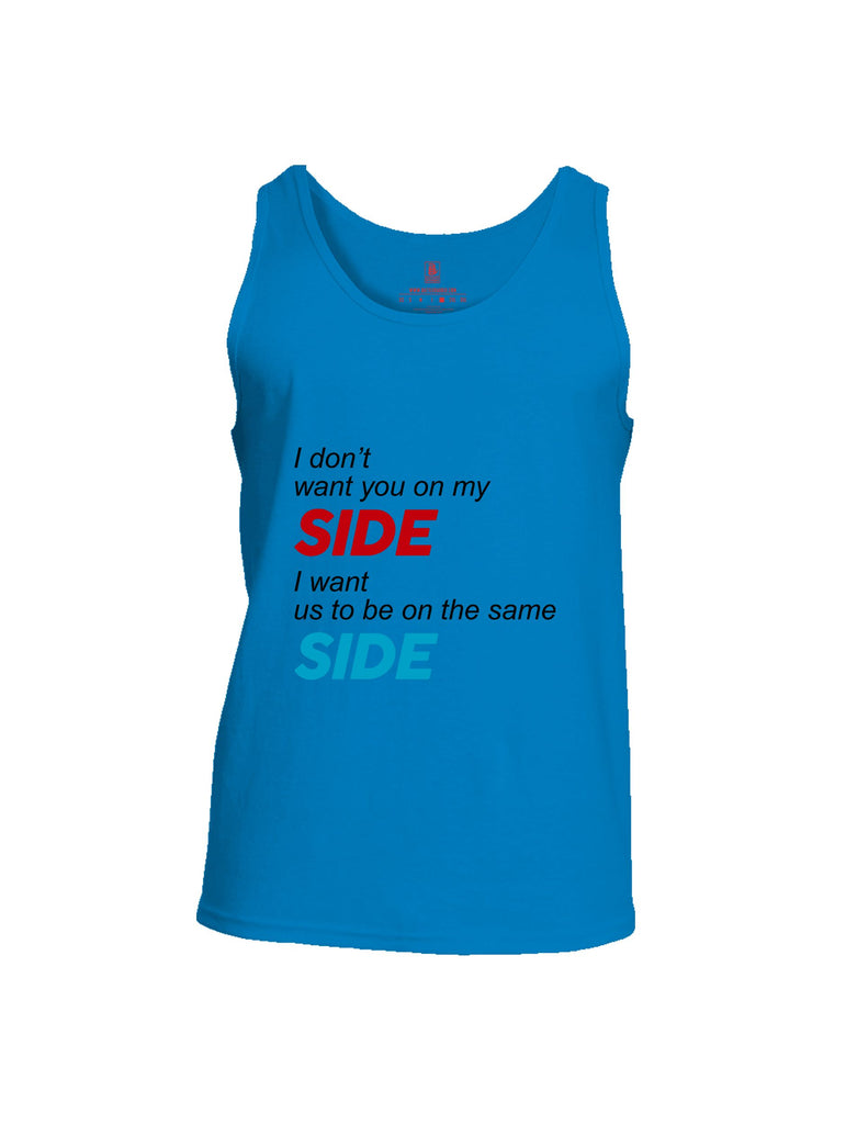 Battleraddle I Don'T Want You On My Side Red Sleeves Men Cotton Cotton Tank Top