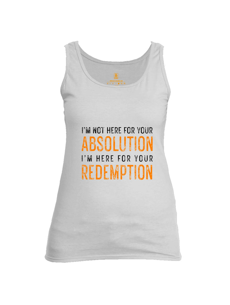 Battleraddle I'M Not Here For Your Absolution Orange Sleeves Women Cotton Cotton Tank Top