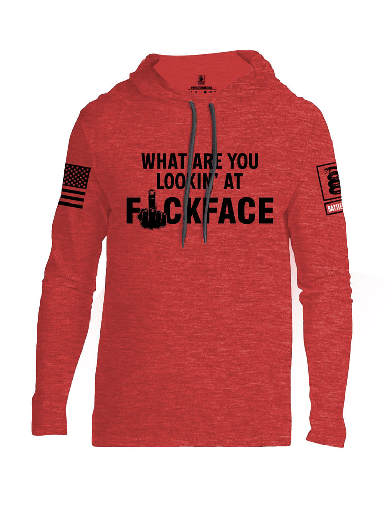 Battleraddle What Are You Lookin At Black Sleeves Men Cotton Thin Cotton Lightweight Hoodie