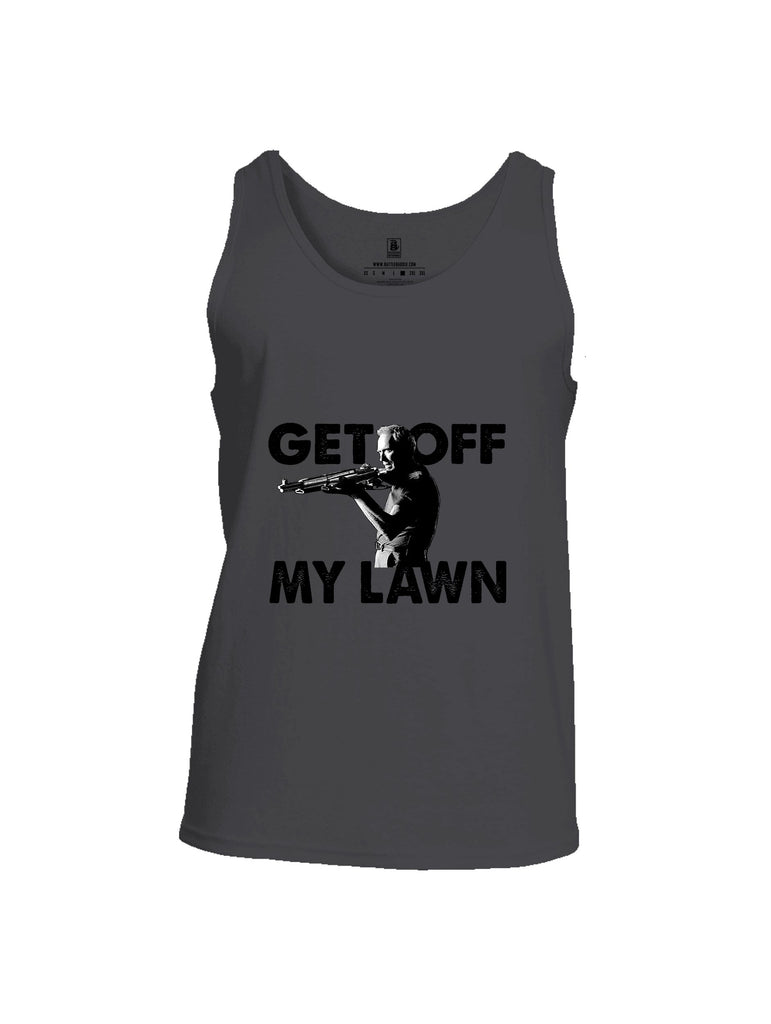 Battleraddle Get Off My Lawn Black Sleeves Men Cotton Cotton Tank Top