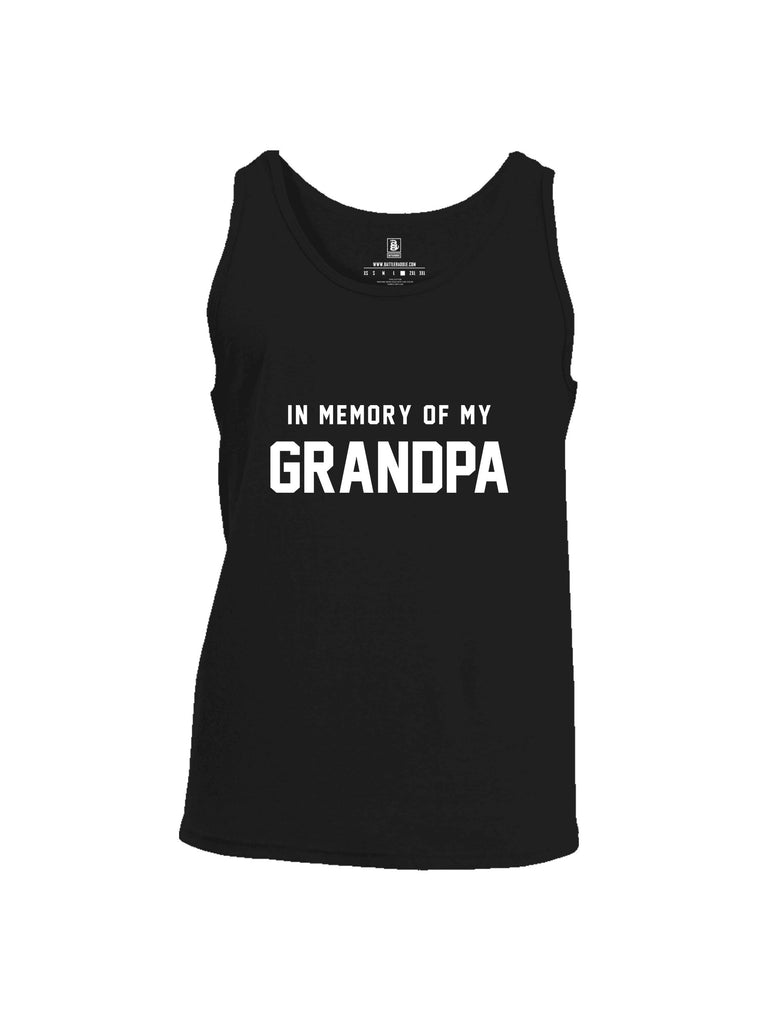 Battleraddle In Memory Of My Grandpa White Sleeves Men Cotton Cotton Tank Top