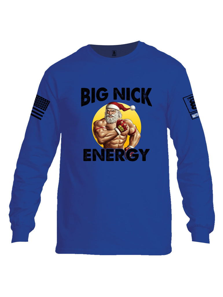 Battleraddle Big Nick Energy Black Sleeves Men Cotton Crew Neck Long Sleeve T Shirt