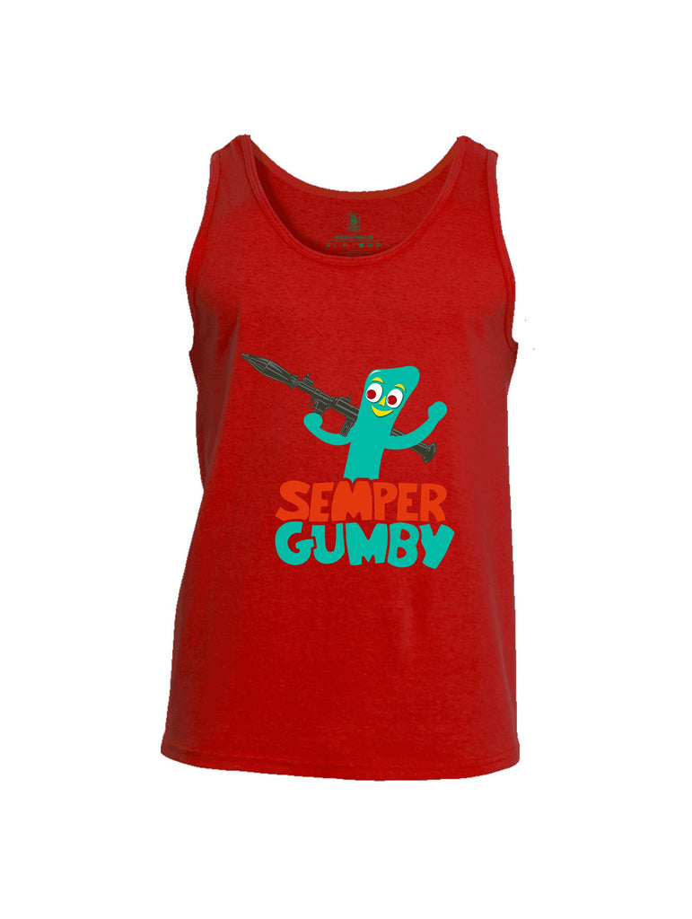 Battleraddle Semper Gumby Pearl Green Sleeves Men Cotton Cotton Tank Top