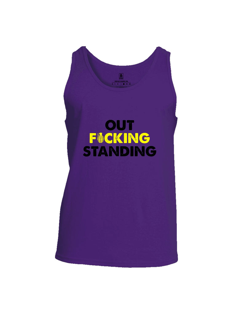 Battleraddle Out Fucking Standing Black Sleeves Men Cotton Cotton Tank Top