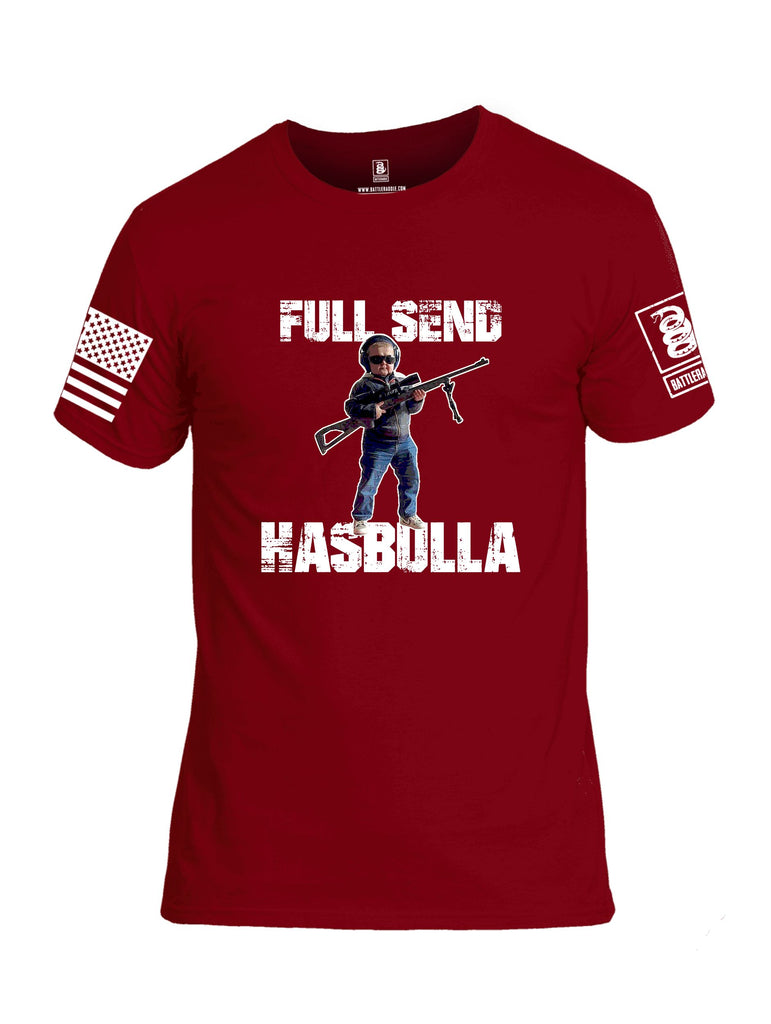 Battleraddle Full Send Hasbulla White Sleeves Men Cotton Crew Neck T-Shirt