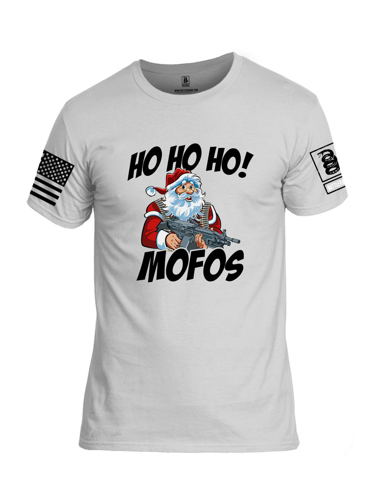 Battleraddle Hohoho Mofos  Black Sleeves Men Cotton Crew Neck T-Shirt