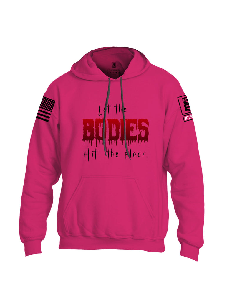 Battleraddle Let The Bodies Hit The Floor  Black Sleeves Uni Cotton Blended Hoodie With Pockets