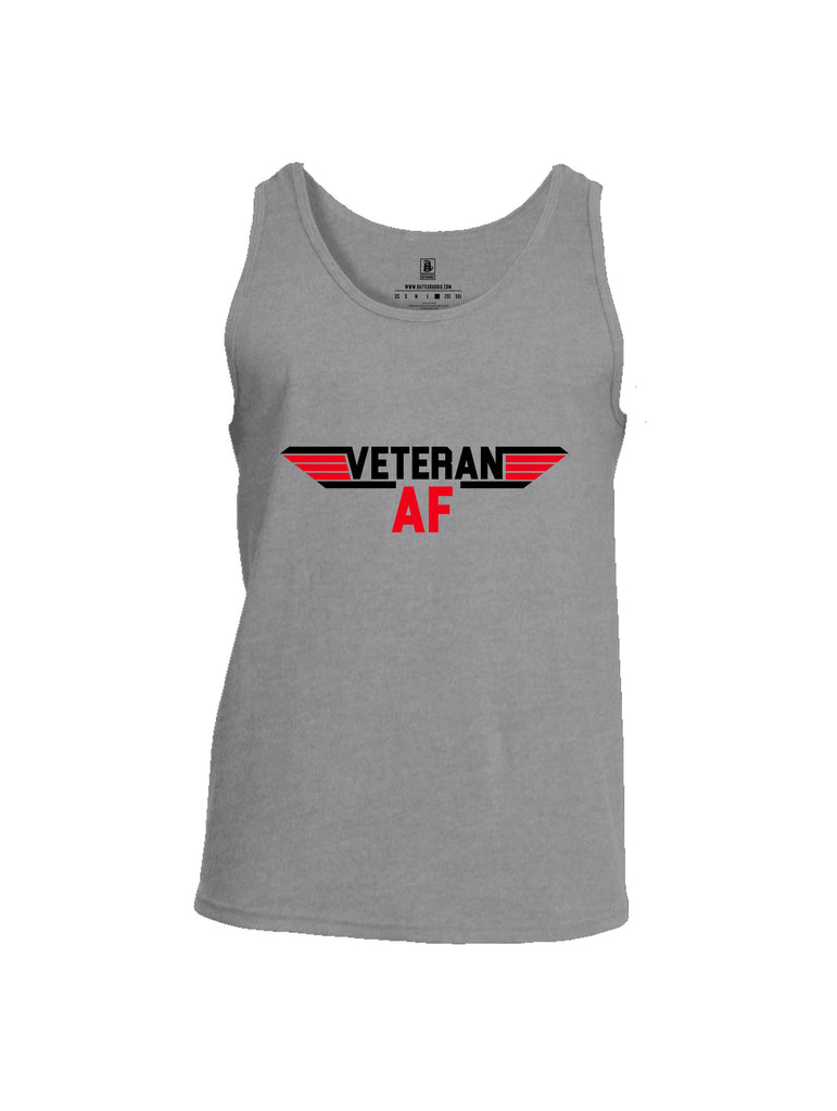 Battleraddle Veteran Af  Black Sleeves Men Cotton Cotton Tank Top