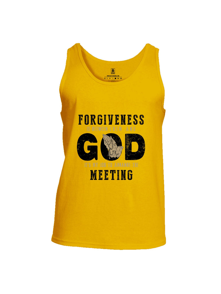 Battleraddle Forgiveness Is Between Them  Black Sleeves Men Cotton Cotton Tank Top