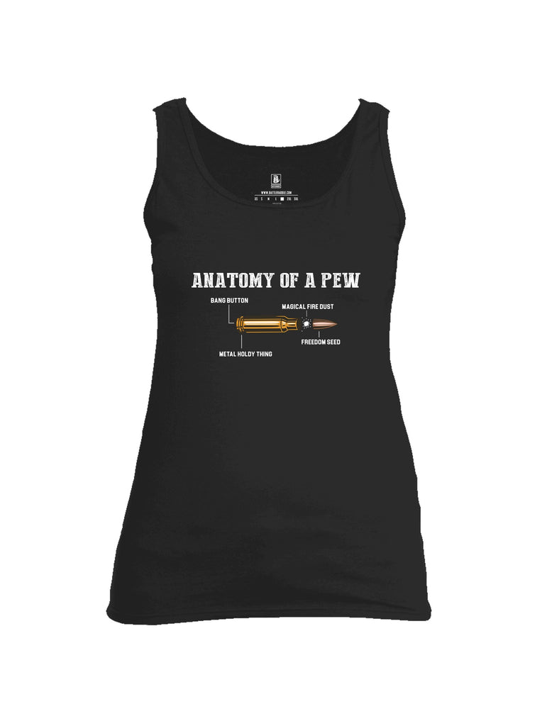 Battleraddle Anatomy Of A Pew White Sleeves Women Cotton Cotton Tank Top