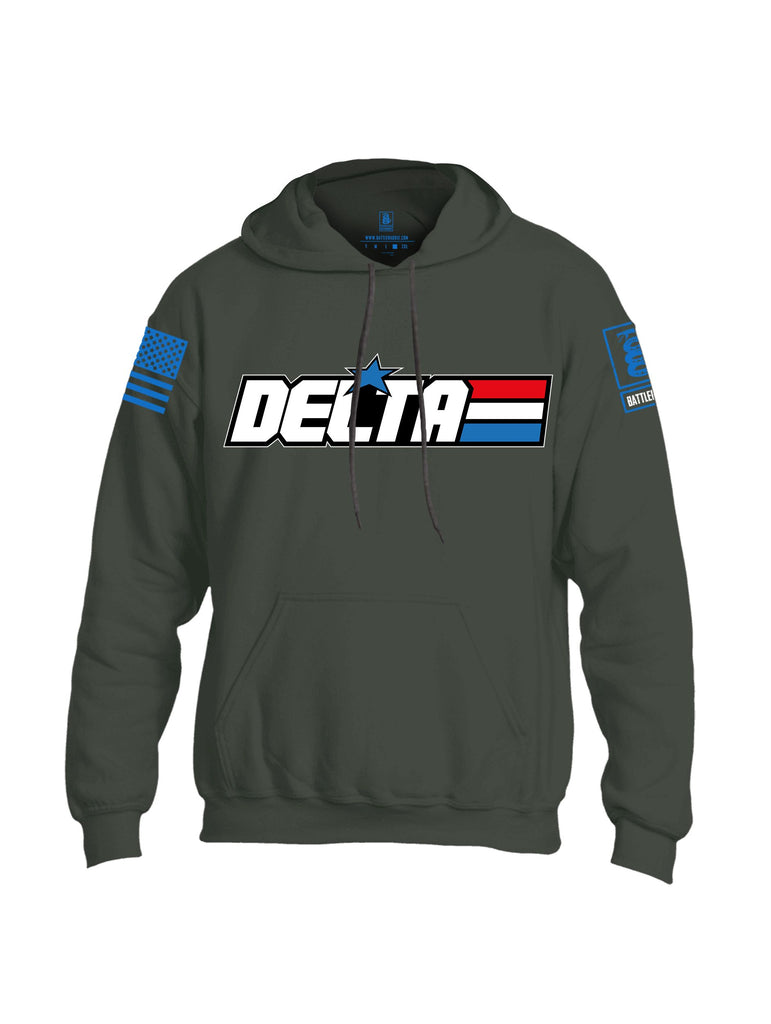 Battleraddle Delta Gi Joe Mid Blue Sleeves Uni Cotton Blended Hoodie With Pockets