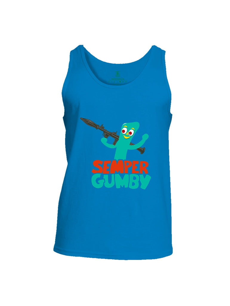 Battleraddle Semper Gumby Pearl Green Sleeves Men Cotton Cotton Tank Top