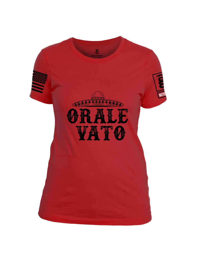 Battleraddle Orale Vato  Black Sleeves Women Cotton Crew Neck T-Shirt