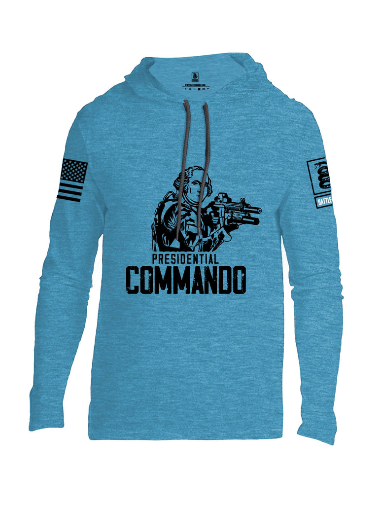 Battleraddle Presidential Commando Black Sleeves Men Cotton Thin Cotton Lightweight Hoodie