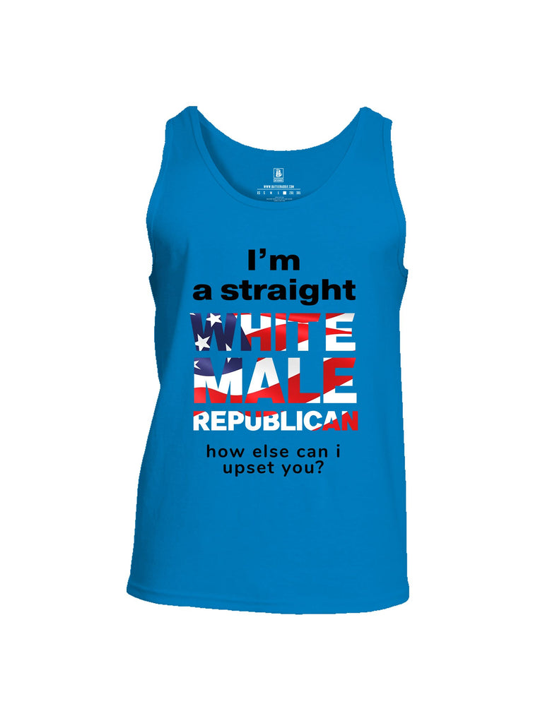 Battleraddle I'M A Straight White Male Republican White Sleeves Men Cotton Cotton Tank Top