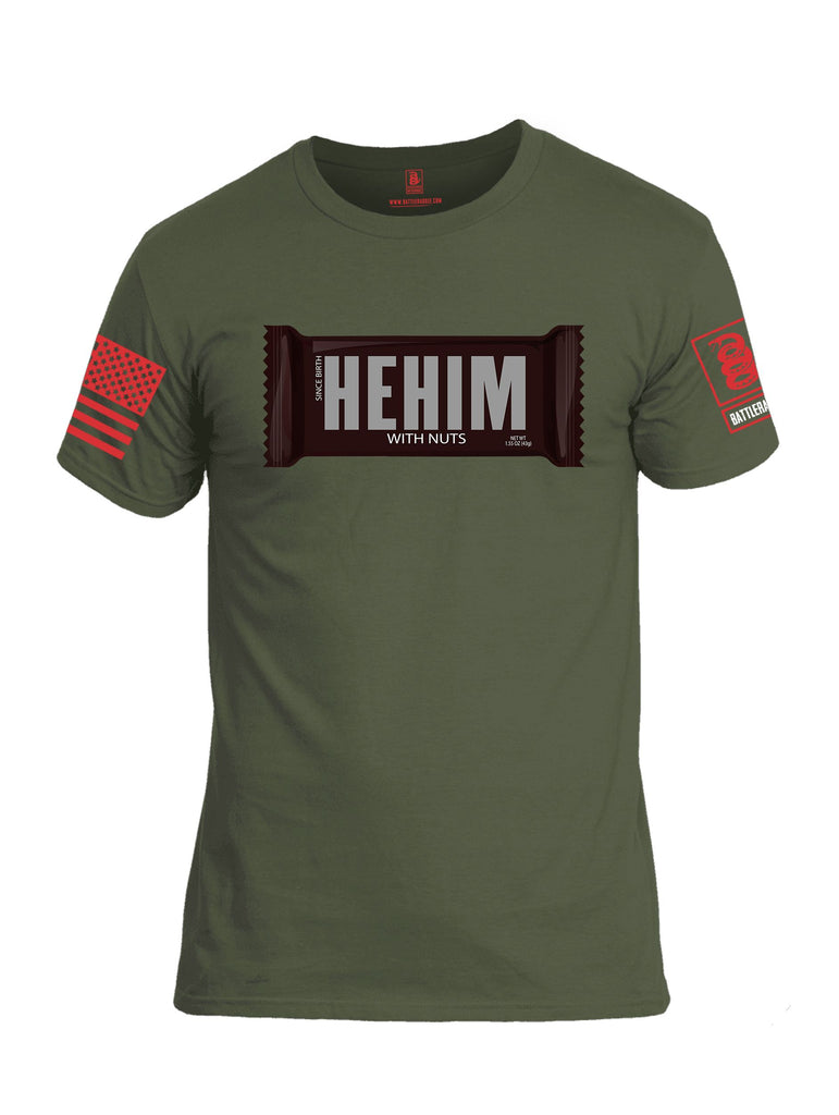 Battleraddle Hehim Choco Bar  Red Sleeves Men Cotton Crew Neck T-Shirt