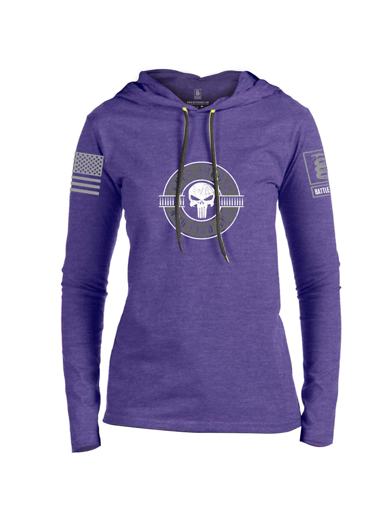 Battleraddle Faafo Punisher Grey Sleeves Women Cotton Thin Cotton Lightweight Hoodie