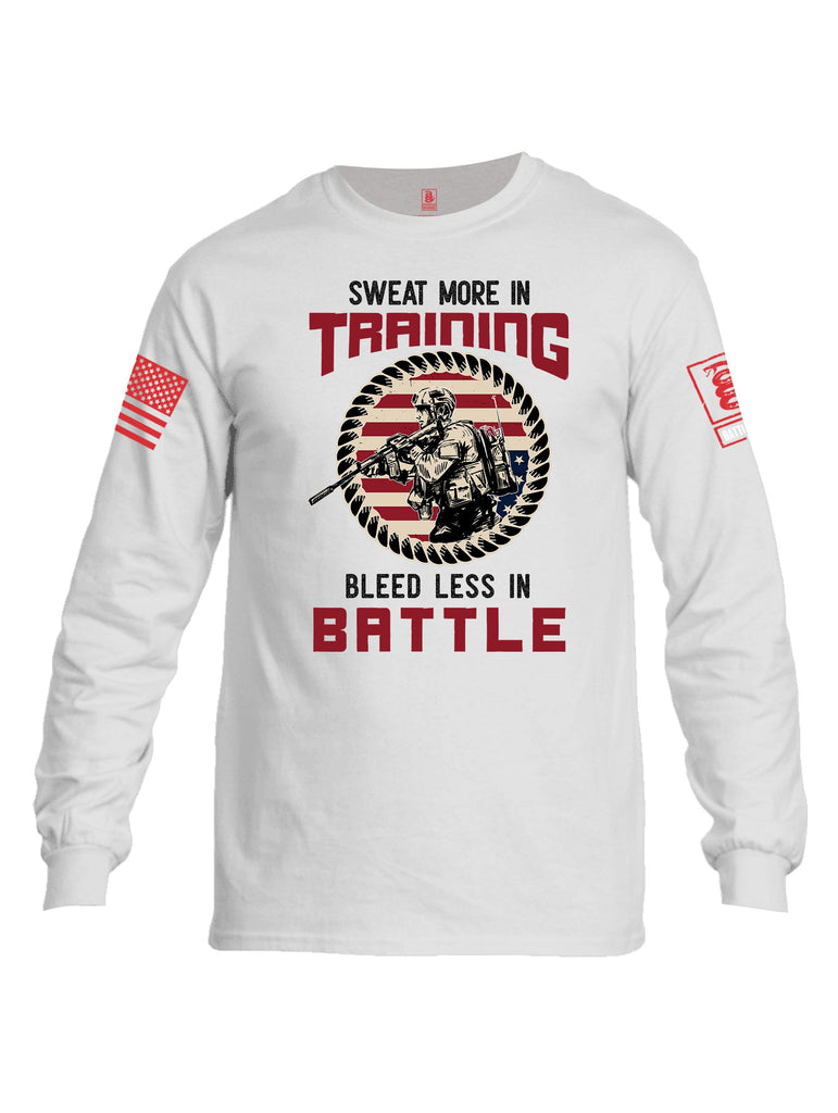 Battleraddle Sweat More In Training  Red Sleeves Men Cotton Crew Neck Long Sleeve T Shirt