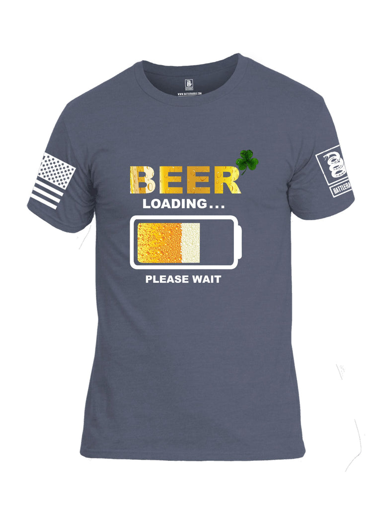 Battleraddle Beer White Sleeves Men Cotton Crew Neck T-Shirt