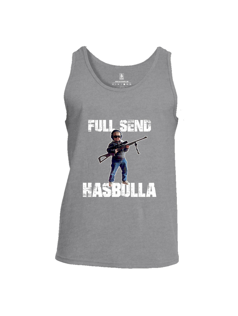 Battleraddle Full Send Hasbulla White Sleeves Men Cotton Cotton Tank Top