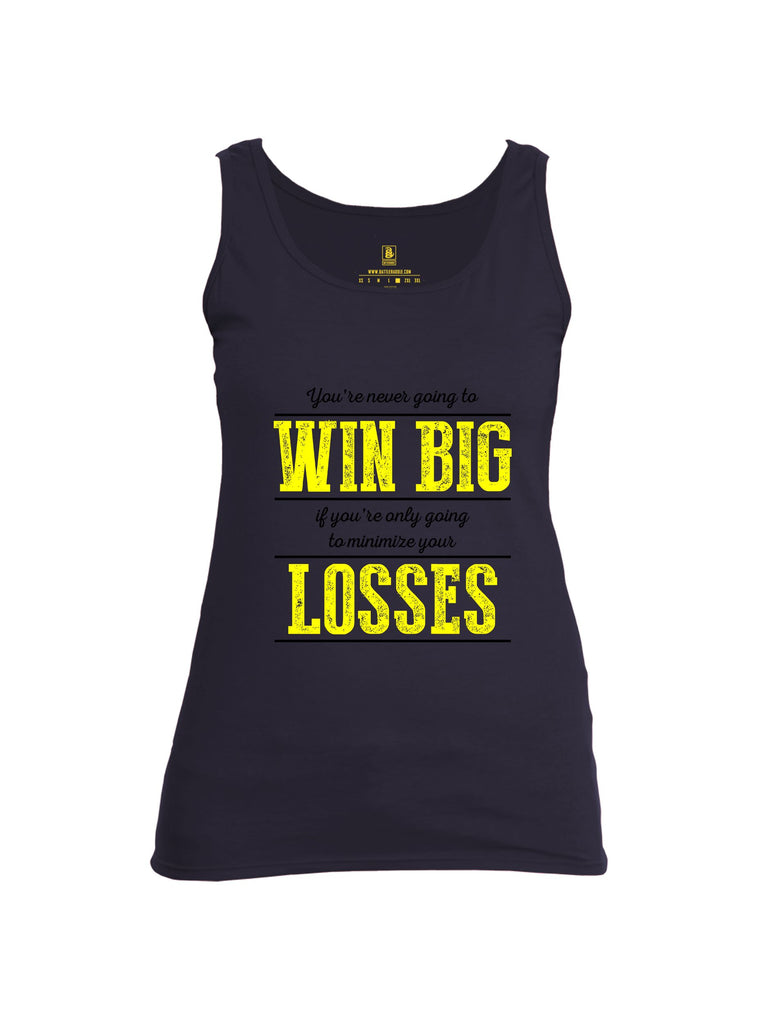 Battleraddle You'Re Never Going To Win Big  Yellow Sleeves Women Cotton Cotton Tank Top