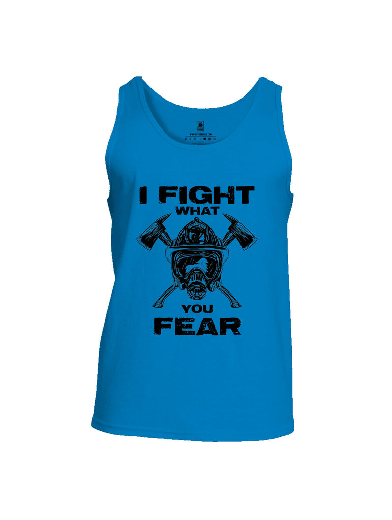 Battleraddle I Fight What You Fear  Black Sleeves Men Cotton Cotton Tank Top