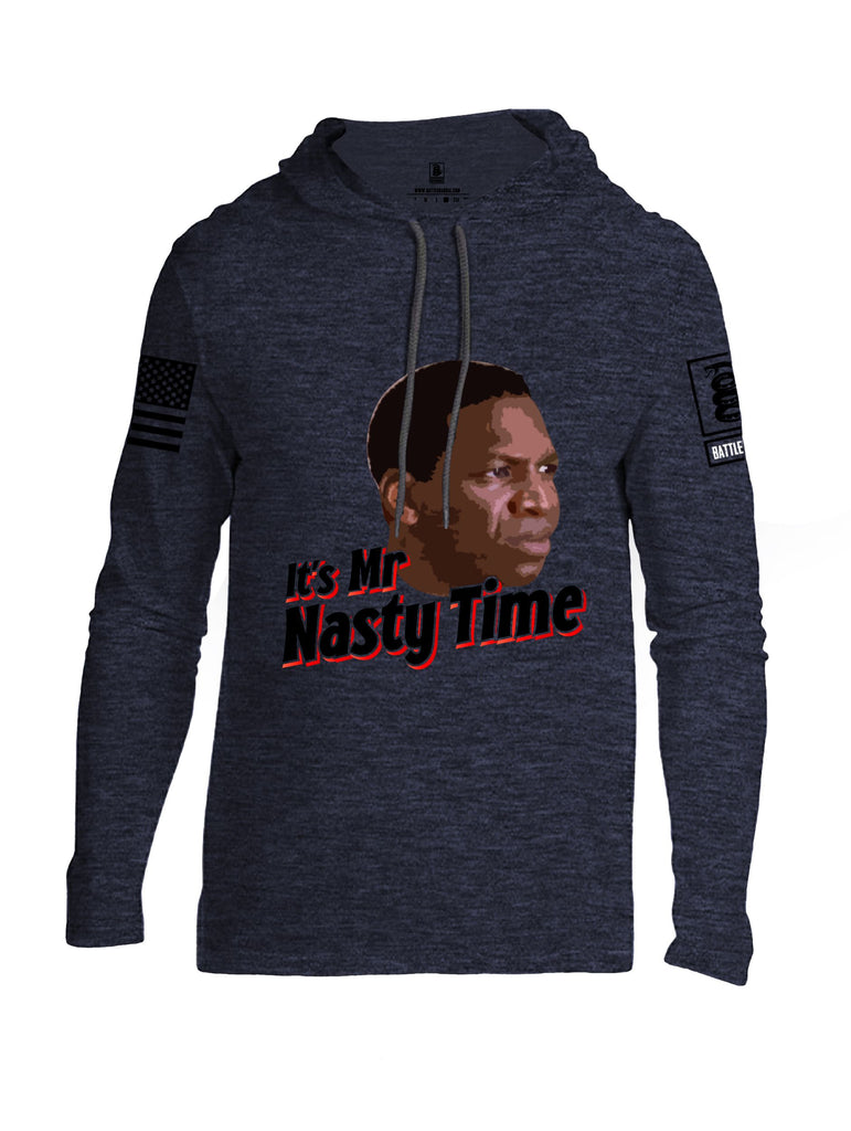 Battleraddle Its Mr Nasty Time Black Sleeves Men Cotton Thin Cotton Lightweight Hoodie