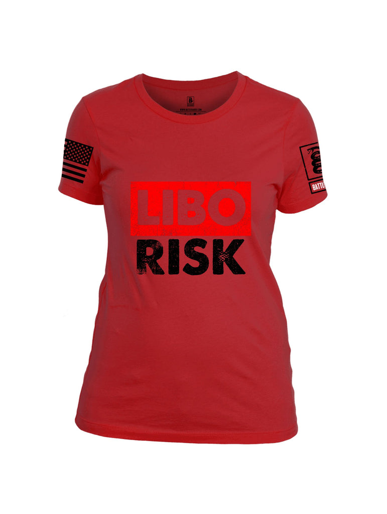 Battleraddle Libo Risk Black Sleeves Women Cotton Crew Neck T-Shirt
