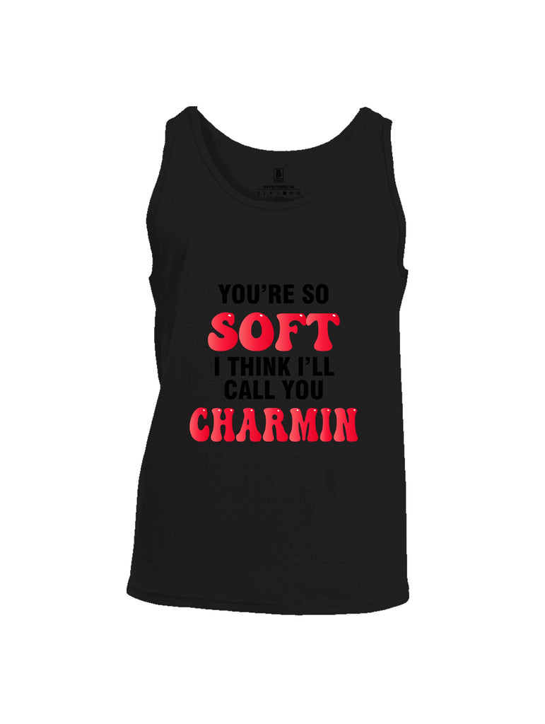 Battleraddle Youre So Soft I Think Ill Call You Charmin  Black Sleeves Men Cotton Cotton Tank Top