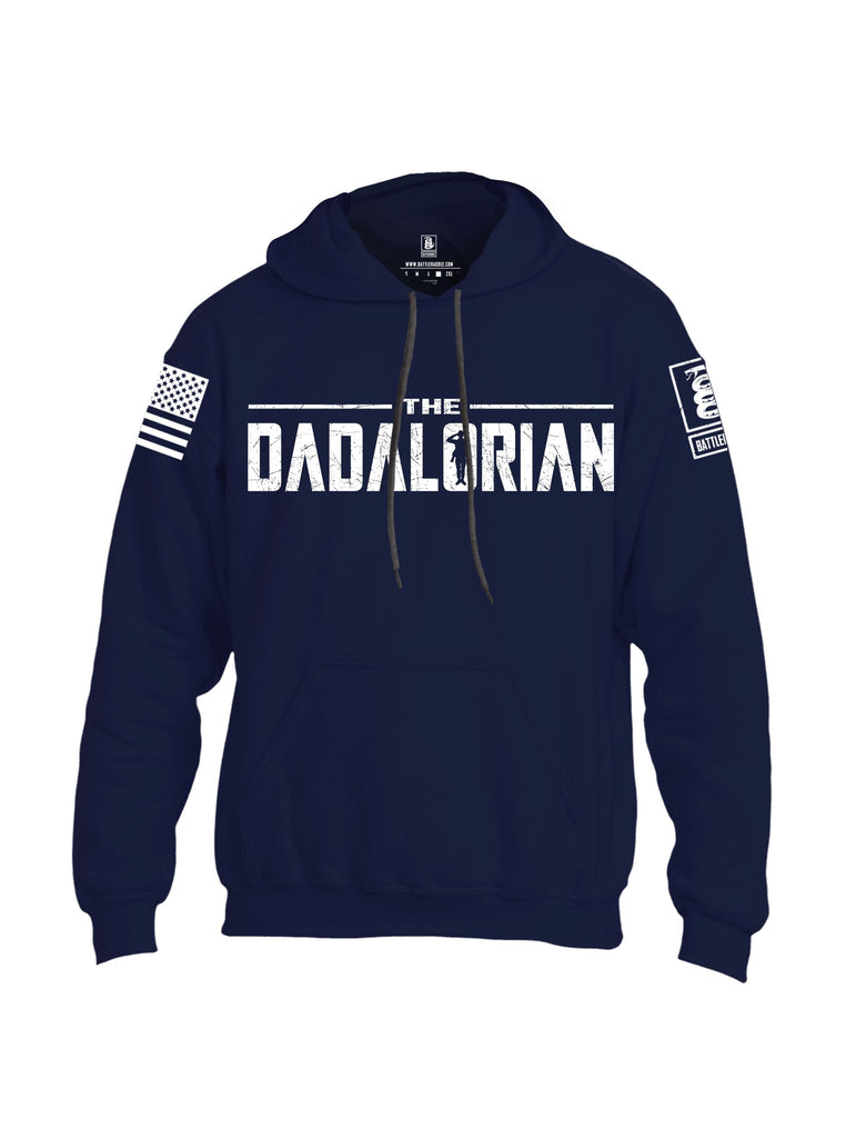 Battleraddle The Dadalorian  White Sleeves Uni Cotton Blended Hoodie With Pockets