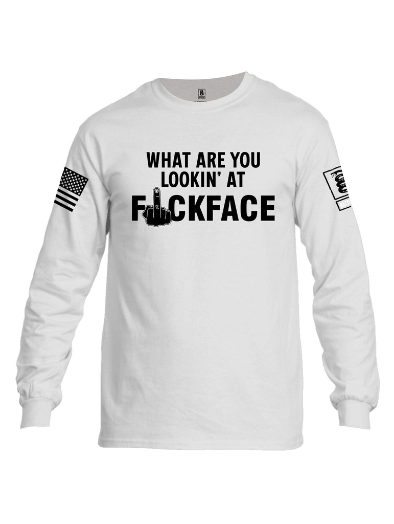 Battleraddle What Are You Lookin At Black Sleeves Men Cotton Crew Neck Long Sleeve T Shirt