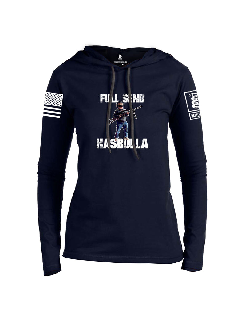 Battleraddle Full Send Hasbulla White Sleeves Women Cotton Thin Cotton Lightweight Hoodie