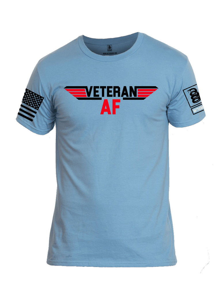 Battleraddle Veteran Af  Black Sleeves Men Cotton Crew Neck T-Shirt