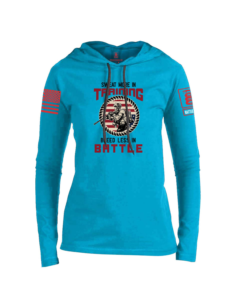 Battleraddle Sweat More In Training  Red Sleeves Women Cotton Thin Cotton Lightweight Hoodie