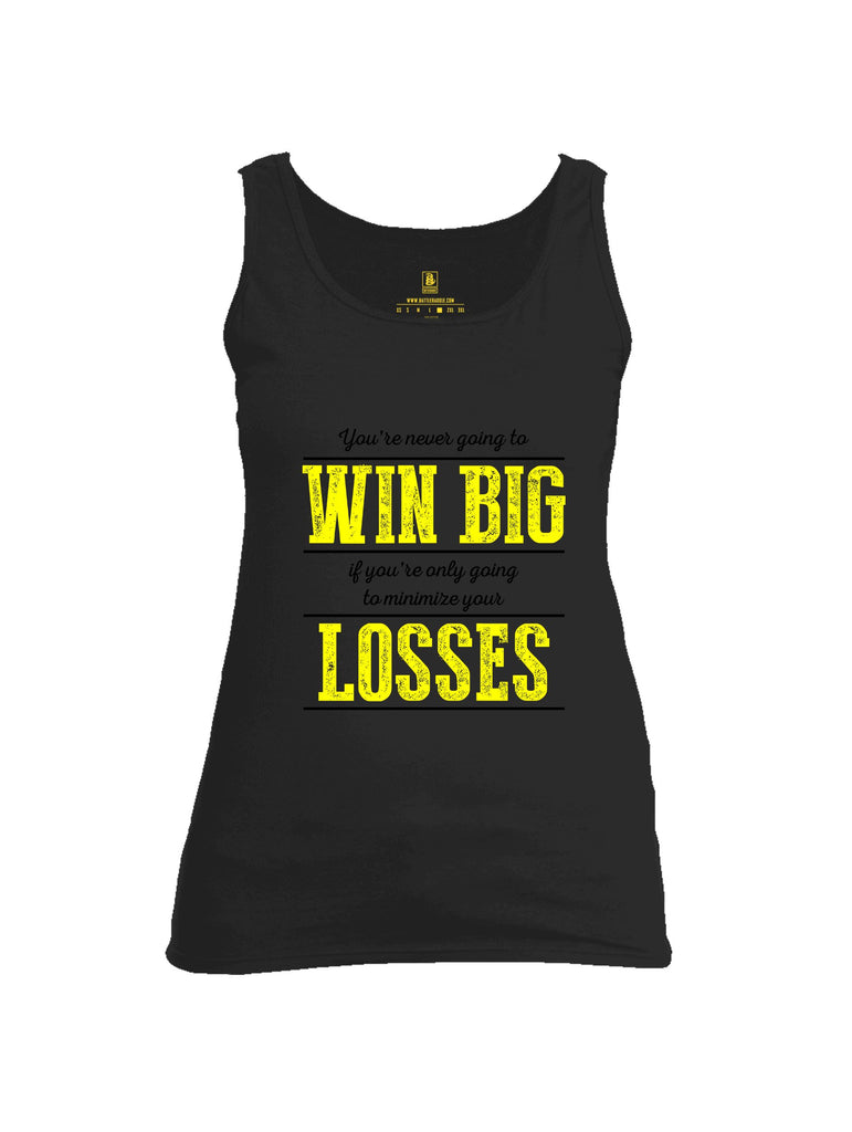 Battleraddle You'Re Never Going To Win Big  Yellow Sleeves Women Cotton Cotton Tank Top