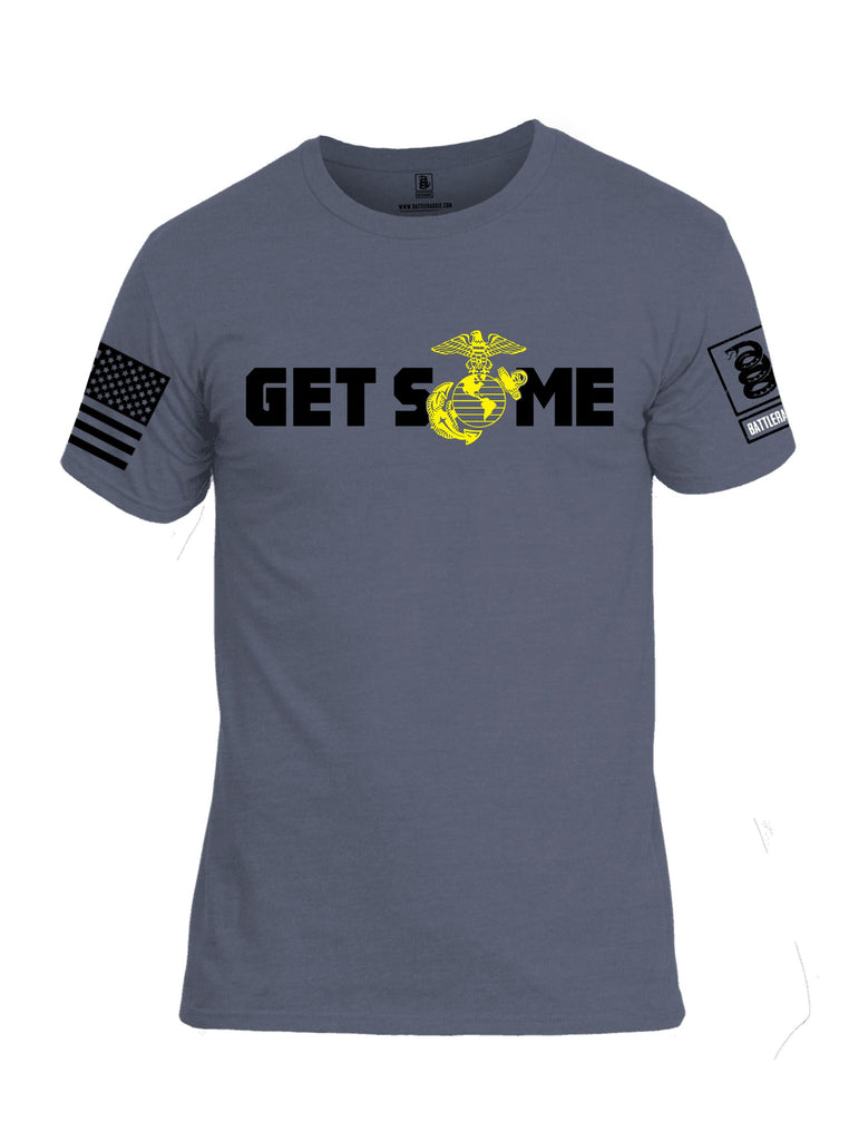 Battleraddle Get Some Ega Logo Black Sleeves Men Cotton Crew Neck T-Shirt