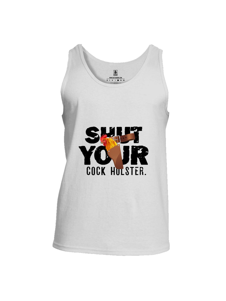 Battleraddle Shut Your Cock Holster Black Sleeves Men Cotton Cotton Tank Top