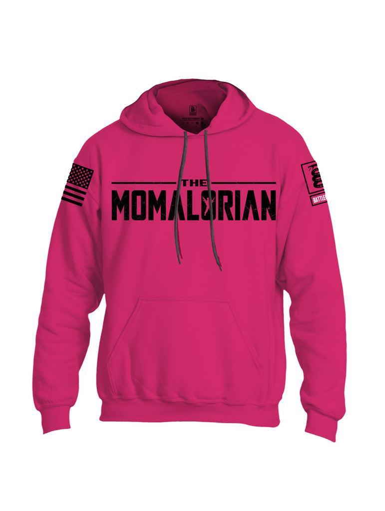 Battleraddle The Momalorian  Black Sleeves Uni Cotton Blended Hoodie With Pockets