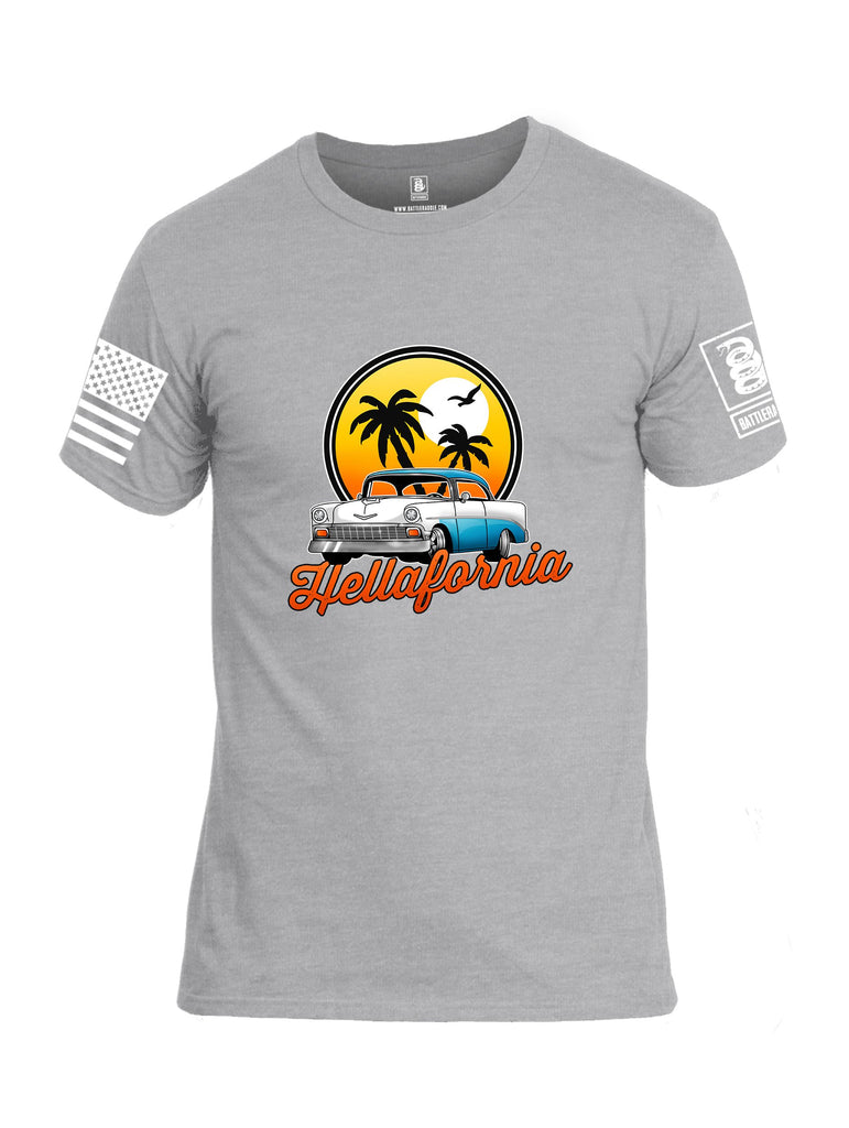 Battleraddle Hellafornia Chevy 56 White Sleeves Men Cotton Crew Neck T-Shirt