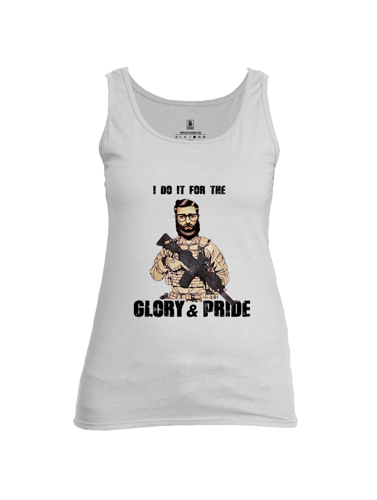 Battleraddle I Do It For The Glory And Pride Black Sleeves Women Cotton Cotton Tank Top