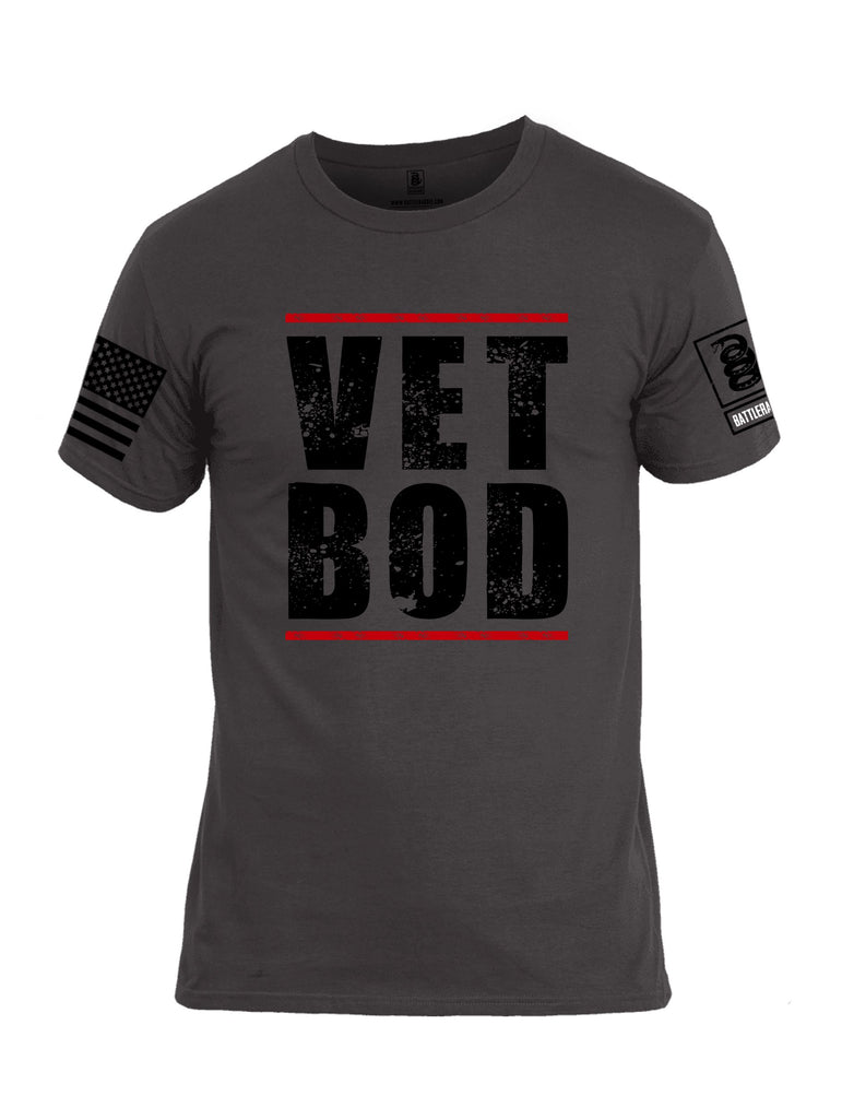 Battleraddle Vet Bod  Black Sleeves Men Cotton Crew Neck T-Shirt