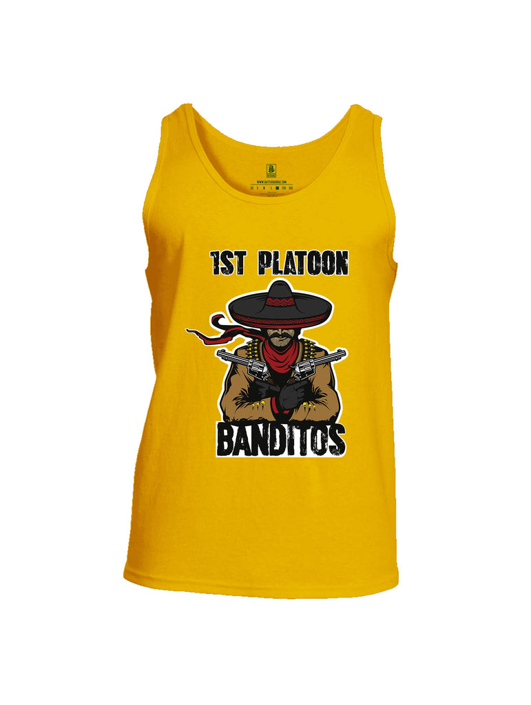 Battleraddle 1St Platoon Banditos Dark Green Sleeves Men Cotton Cotton Tank Top