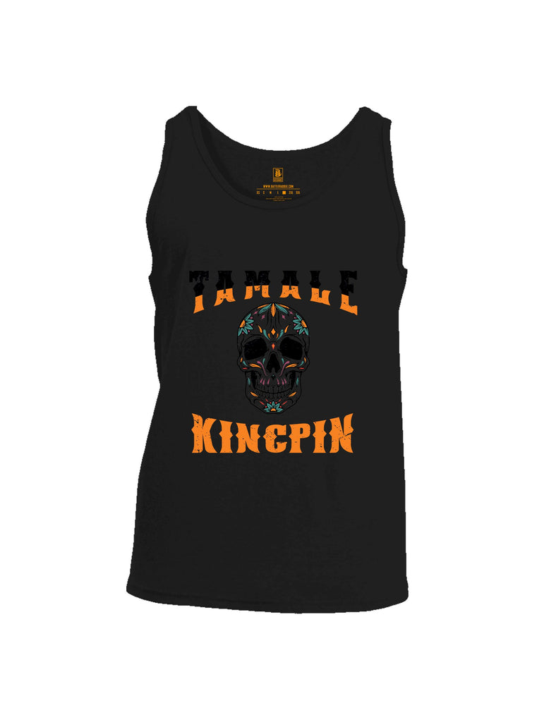 Battleraddle Tamale Kingpin Orange Sleeves Men Cotton Cotton Tank Top