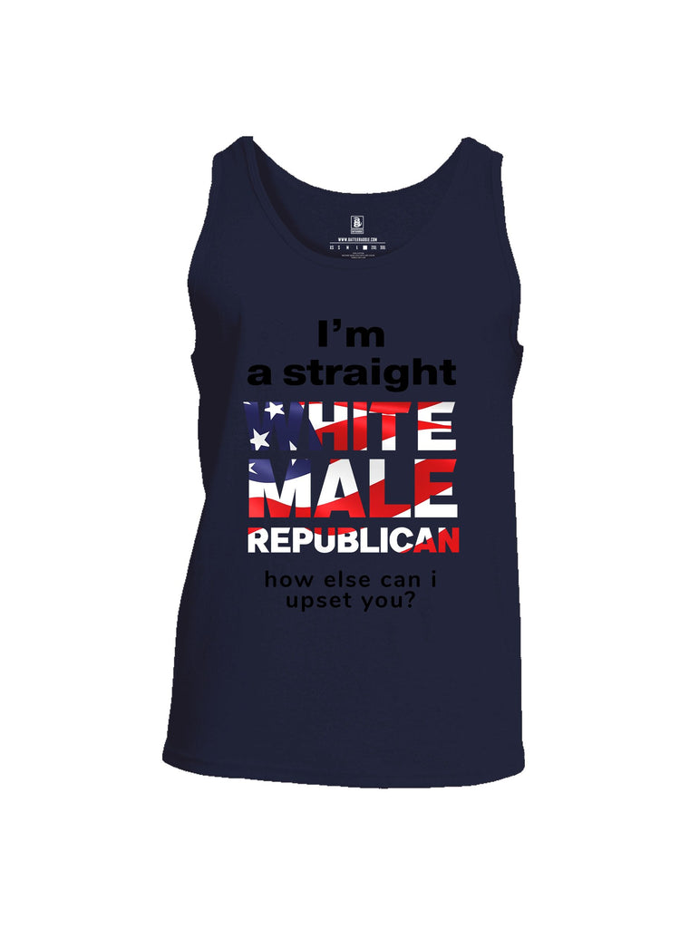 Battleraddle I'M A Straight White Male Republican White Sleeves Men Cotton Cotton Tank Top