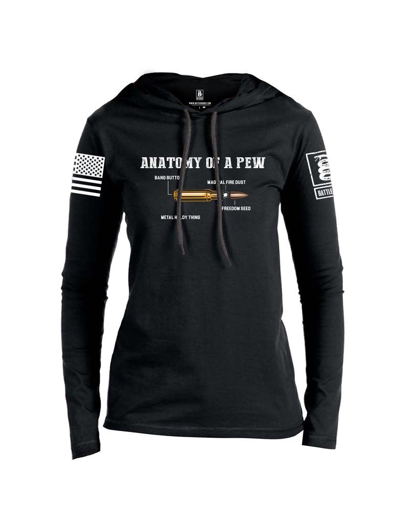 Battleraddle Anatomy Of A Pew White Sleeves Women Cotton Thin Cotton Lightweight Hoodie