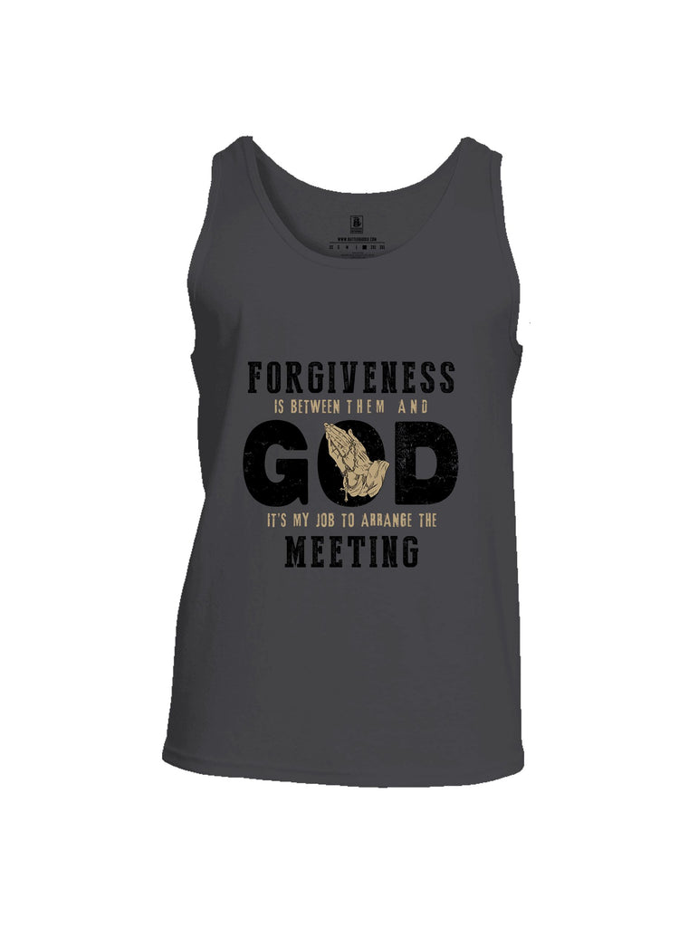 Battleraddle Forgiveness Is Between Them  Black Sleeves Men Cotton Cotton Tank Top