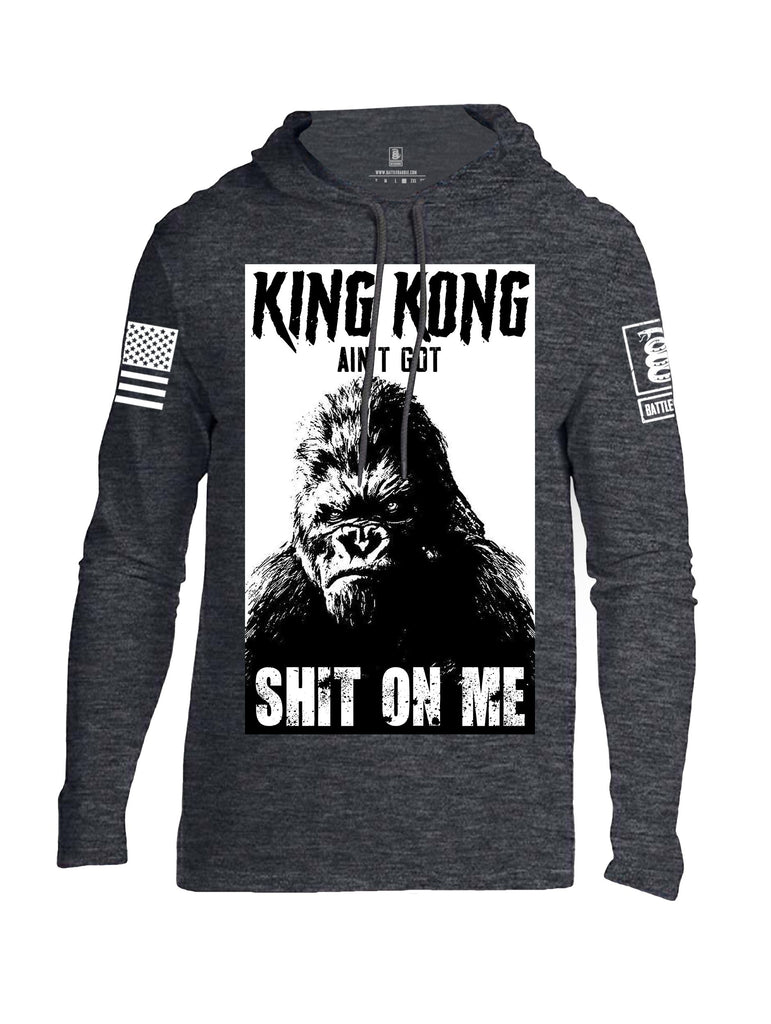 Battleraddle King Kong Ain'T Got Shit On Me White Sleeves Men Cotton Thin Cotton Lightweight Hoodie