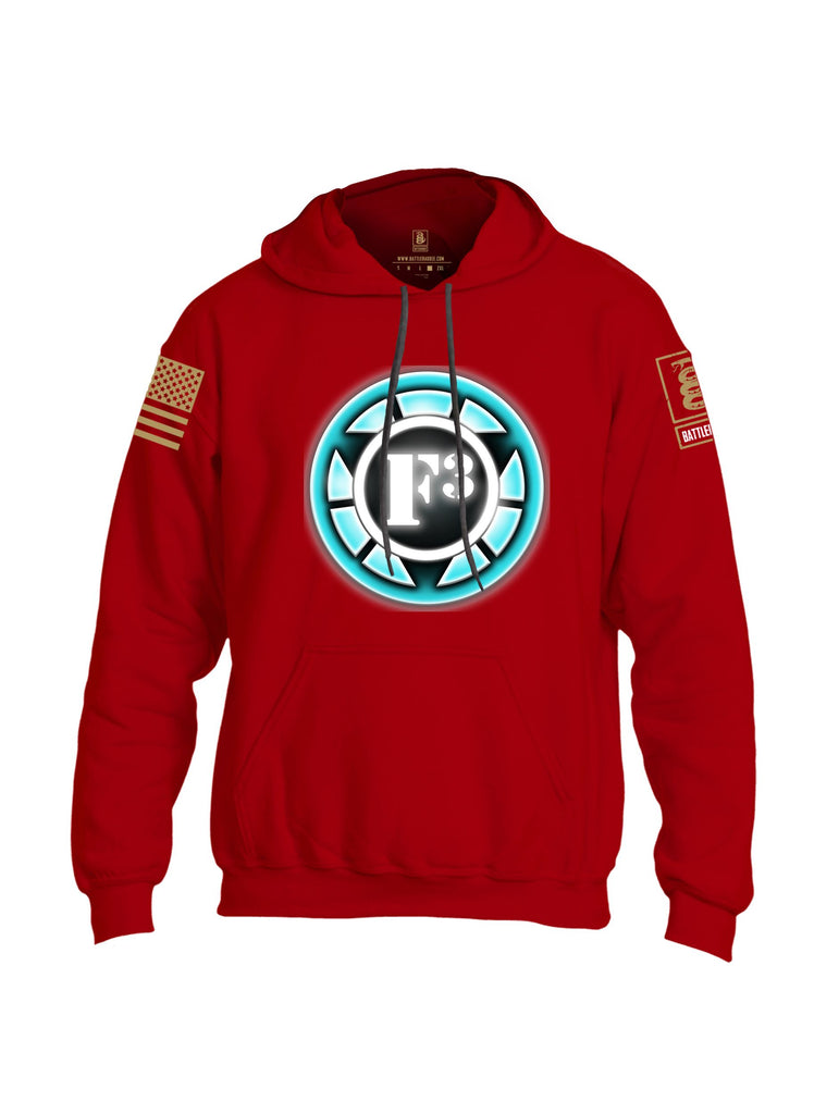 Battleraddle F3 Iron Man Brass Sleeves Uni Cotton Blended Hoodie With Pockets