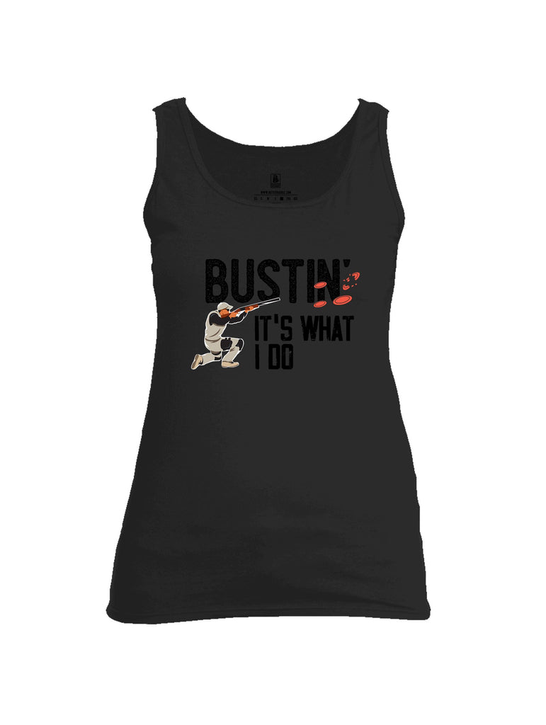 Battleraddle Bustin Clays Black Sleeves Women Cotton Cotton Tank Top